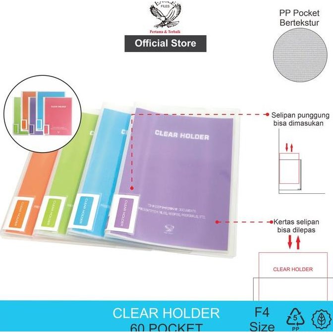 

Document Keeper/Clear Holder Noon Color 60 Pocket FC E 29