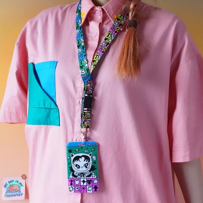 

PROMO DISKON - Screen and Green Plastic Card Holder - Liunic on Things