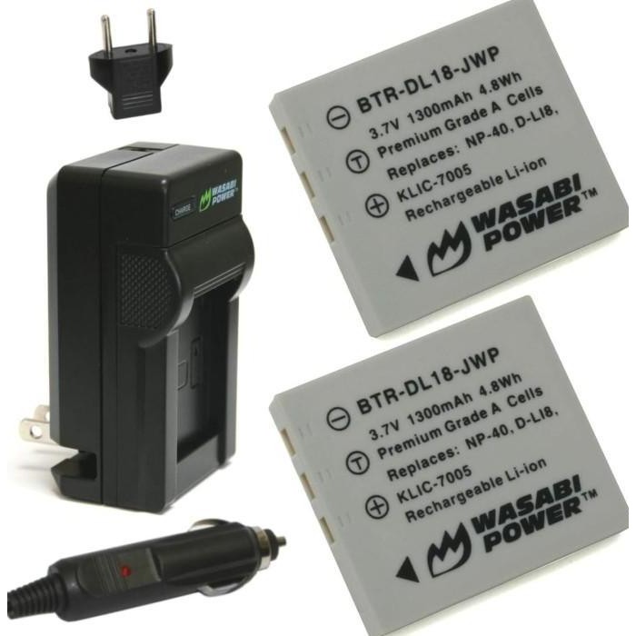 PROMO - WASABI POWER Battery & Charger for Fujifilm NP-40 NP40 Baterai Fuji