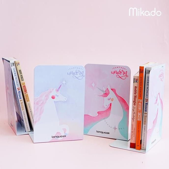 

PROMO DISKON - Languo Penahan Buku / Book Holder Unicorn Metal LG-70