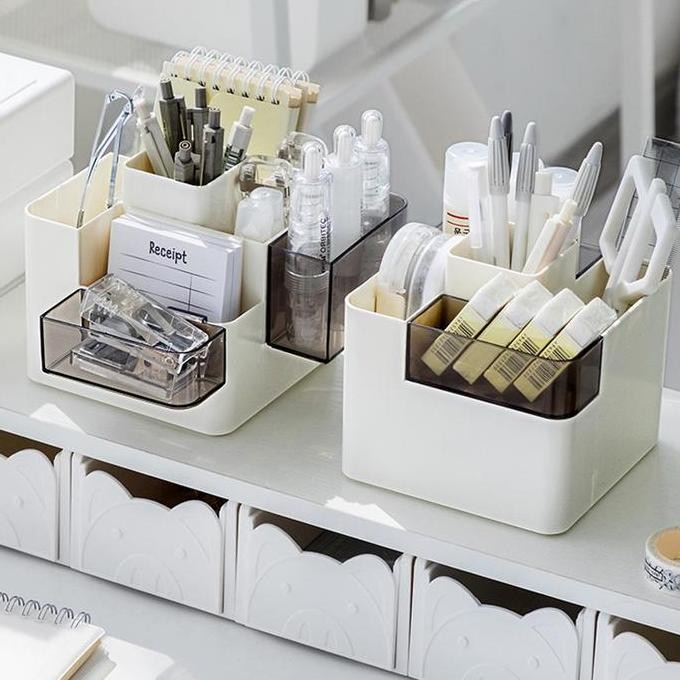 

BEBAS ONGKIR - Kotak wadah penyimpanan pena pensil pulpen kuas makeup serbaa