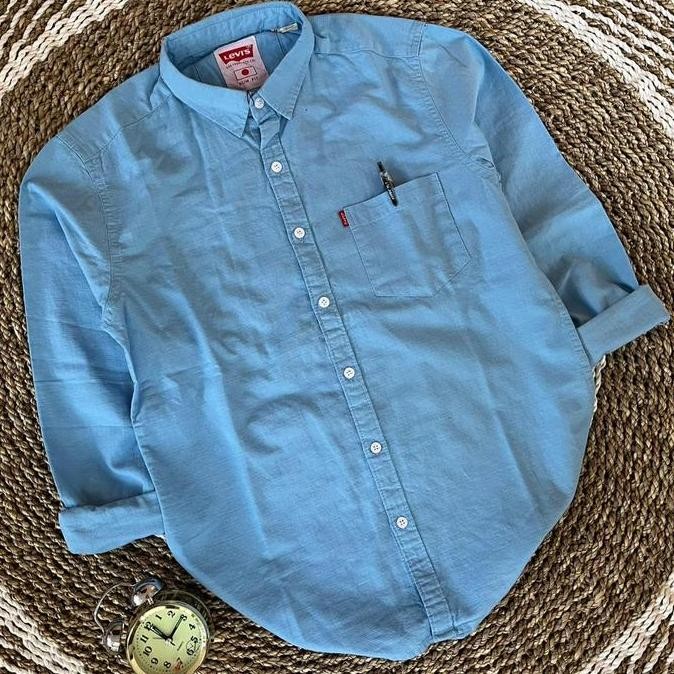 kemeja pria lengan panjang Kemeja Pria jumbo 2XL,3XL,4XL Kemeja Fashion Santai Pria Kemeja Casual EA