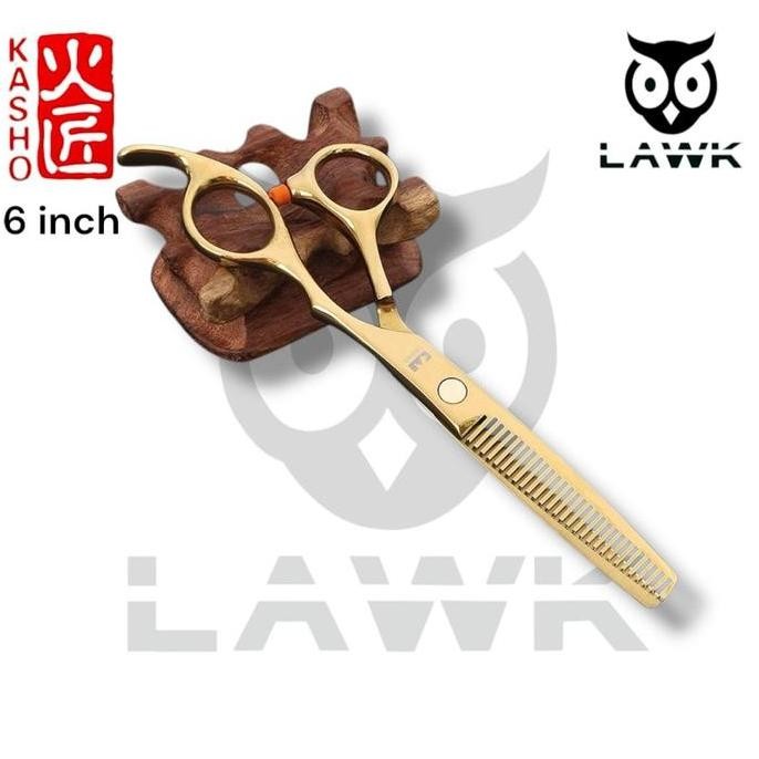 TERBARU Gunting kasho f2-600 set gunting potong rambut gunting sasak kasho Black Sisir