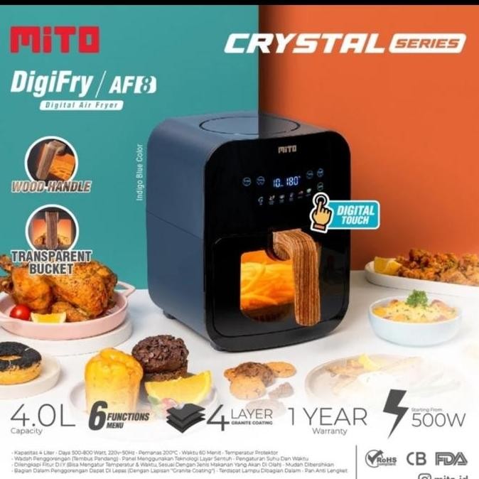 Mito Digital Air Fryer 4Liter AF8 Low Watt