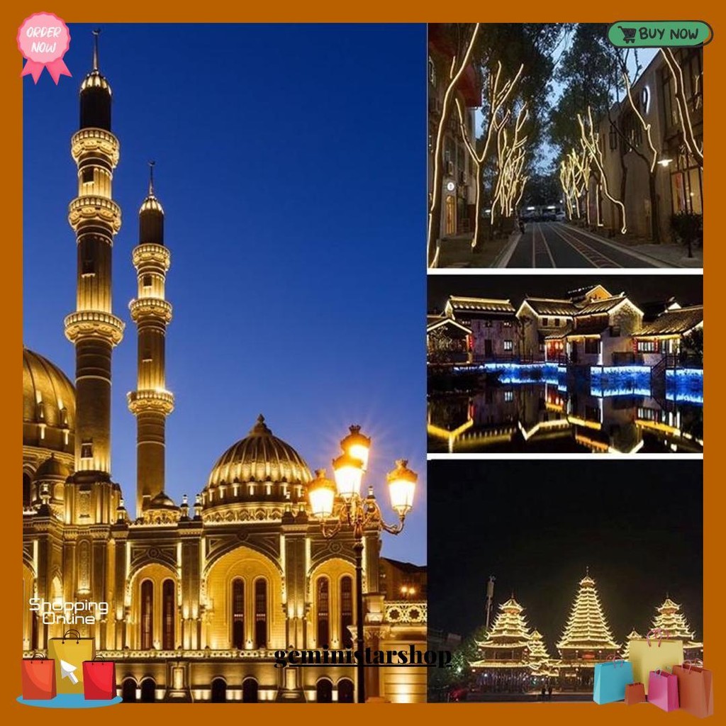 Paket Lampu Strip Led Neon Flex 360 Bulat Waterproof / Neon Flex 360 Derajat Outdoor / Lampu Plafon 