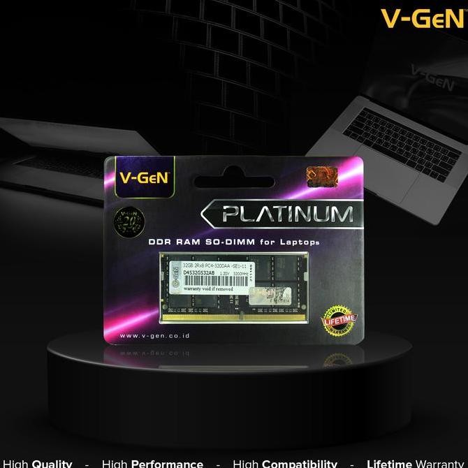 SODIMM DDR4 32GB PC 25600 3200MHz Platinum V-GEN RAM Laptop Notebook 32 GB 3200 MHz VGEN
