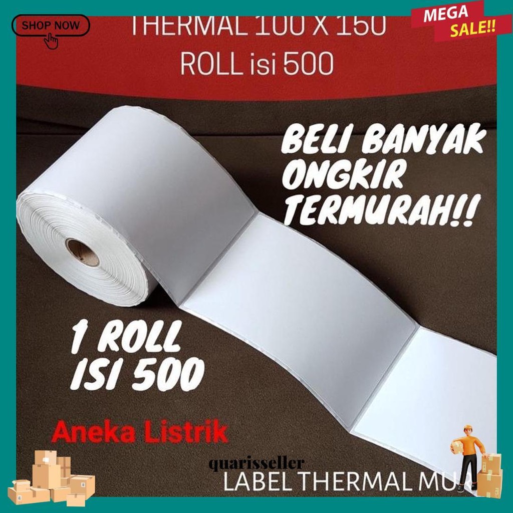 

Thermal 100 X 150 Mm Isi 500 Lembar / Label Thermal 100 X 150 Mm Kertas Isi 500 Lembar Kertas Sticker Label Thermal Gratis Ongkir