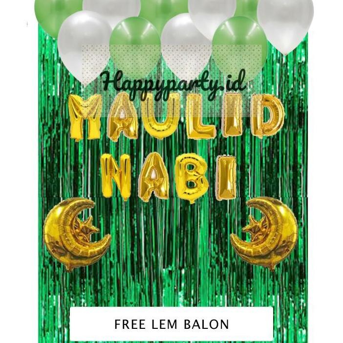 Paket Dekorasi Maulid Nabi 2X2 Meter Free Lem
