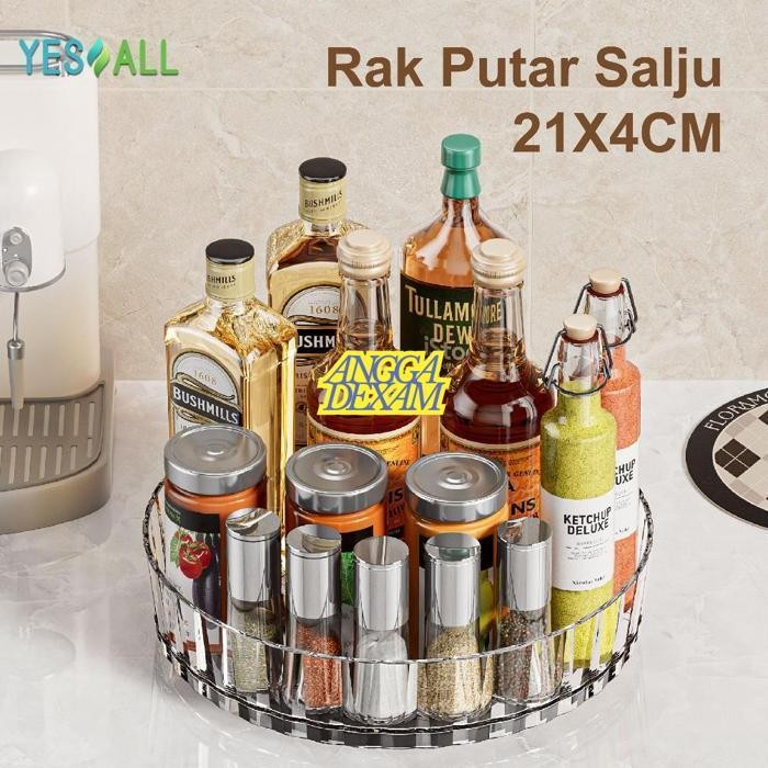 fn-56 yl-24 YESALL Rak Kosmetik salju kecil 21cm putar 360 derajat aesthetic - tempat make up aesthe