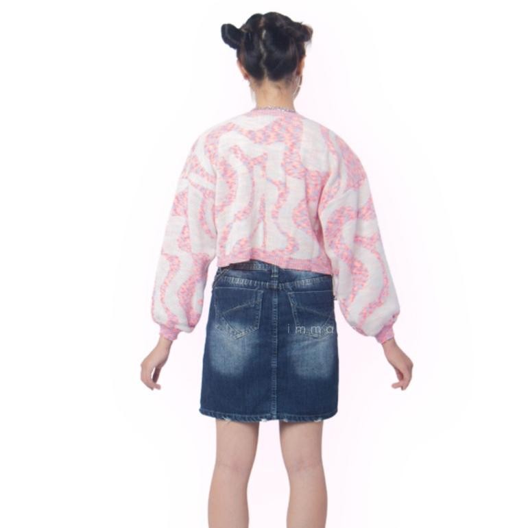 Immaso Areum Candy Rainbow Cardigan Crop Top ( Ready Stock )