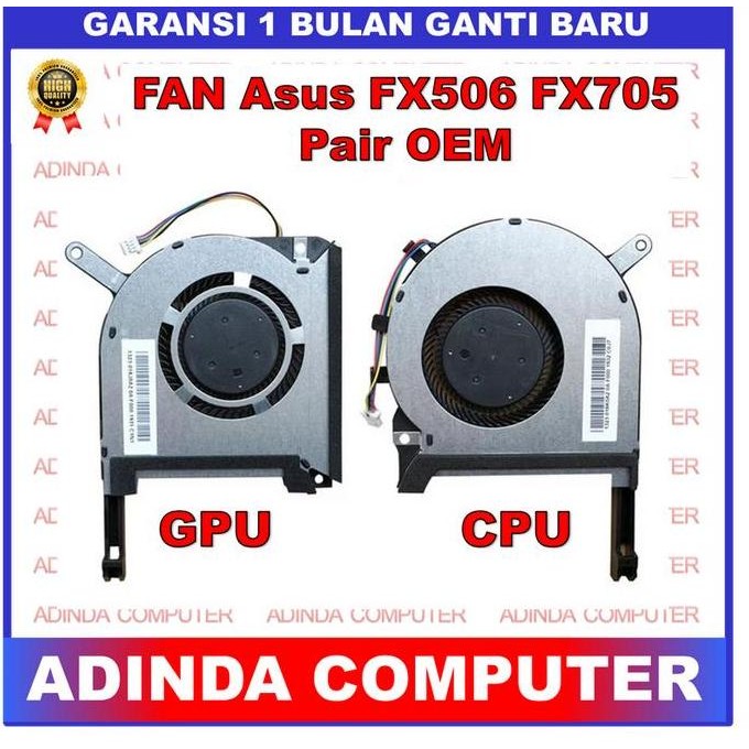 DV17 >> Fan Asus ROG TUF FX506 FX505GE FX505GM FX505GT FX505GU FX506 Sepasang OEM