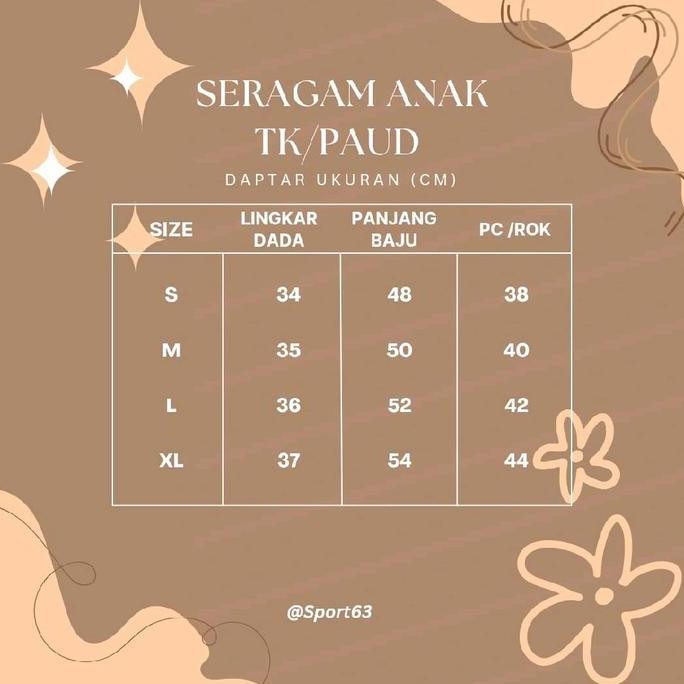 DB108 >> Seragam batik anak tk/Paud/Stelan batik anak Tk/Paud/Satu set baju batik anak Tk/Paud/Serag