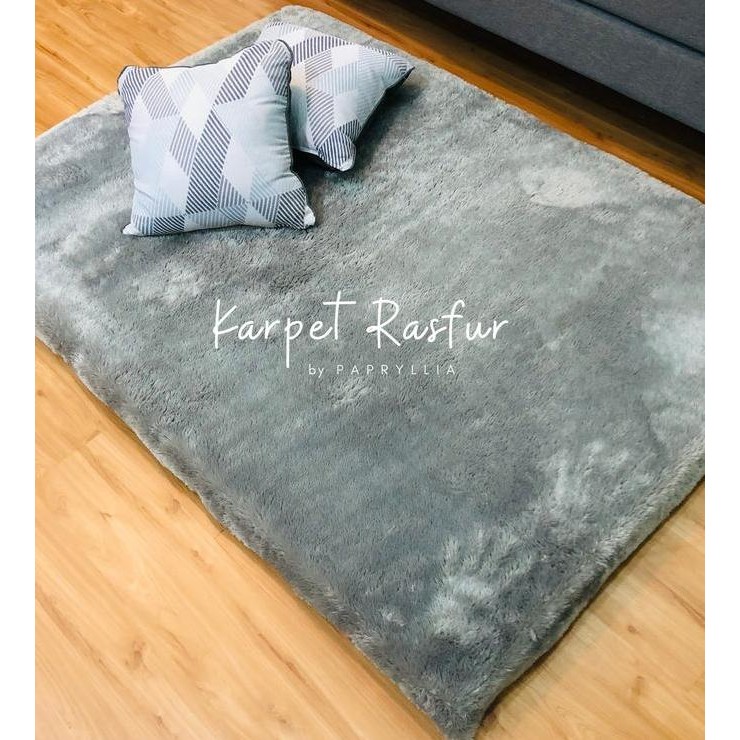 Karpet Bulu Rasfur Karpet Lantai Kasur Bulu Jumbo + Busa Tebal
