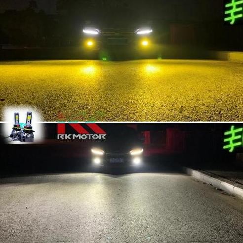 TERBARU - HB4 9006 Led Tiga Warna Foglamp Mobil Garansi