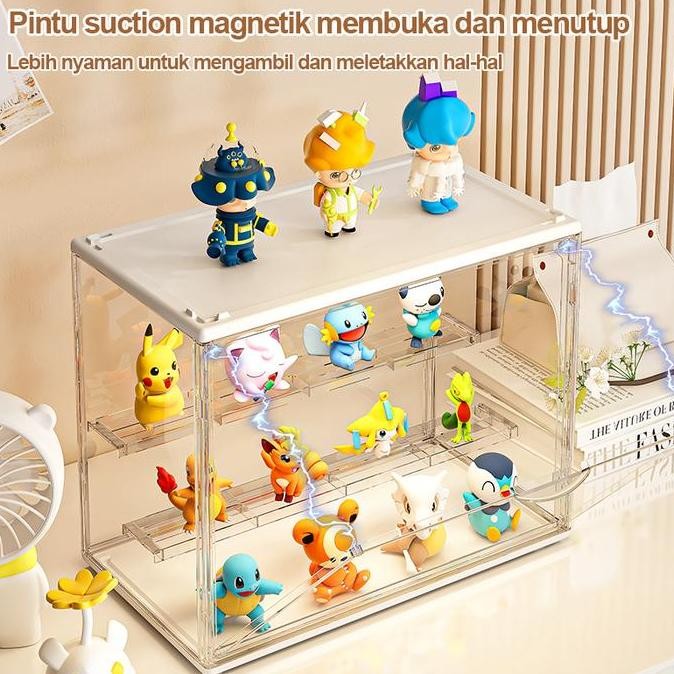 [COD] Kotak Display Penyimpanan Bening Kualitas Tinggi Figure Aksi Akrilik Bening Berdiri Kotak Disp