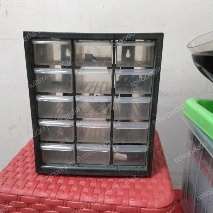 TERLARIS - rak sparepart susun atau rak kotak komponen elektronik slot ready