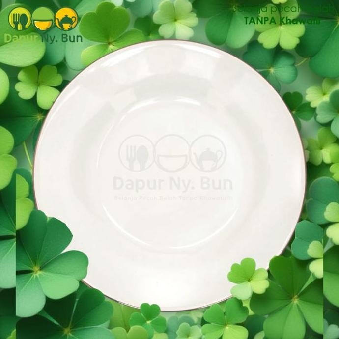 Piring Cekung - Mangkok Keramik SATU LIST Emas - Piring & Mangkok Makan