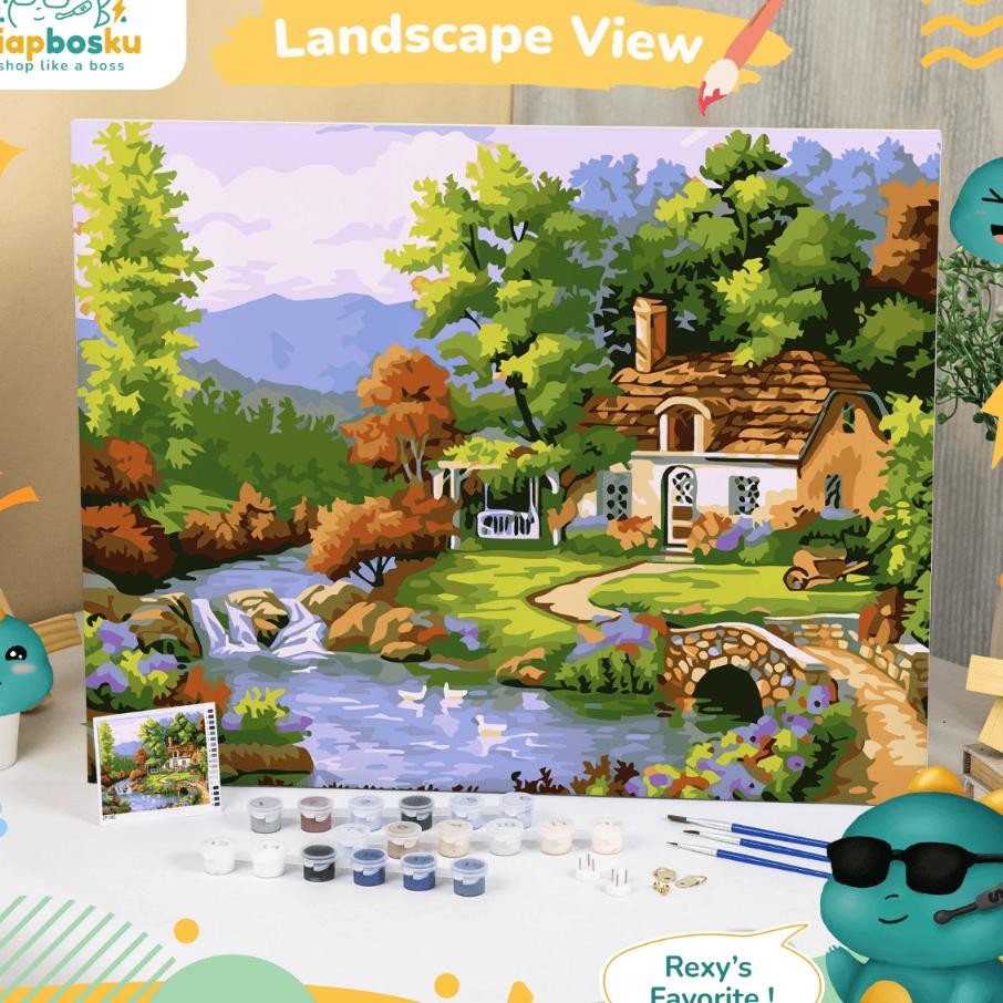 

Siap Bosku Kanvas Lukis Paint By Number Aesthetic 40X50 Cm Landscape View