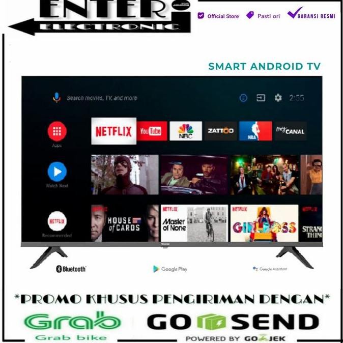 TERLARIS - HISENSE 40E4F - SMART ANDROID TV LED 40 INCH BEZELLESS GARANSI 4TAHUN