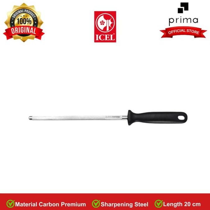 TERMURAH - Asahan Pisau | Sharpening Steel 20 cm | Asahan Pisau, Black - ICEL