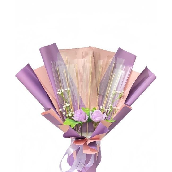 Bouquet Kertas Dua Warna Buket Uan Kosongan 10 Slot Buket Bunga Plastik Buket Wisuda Buket Lamaran H