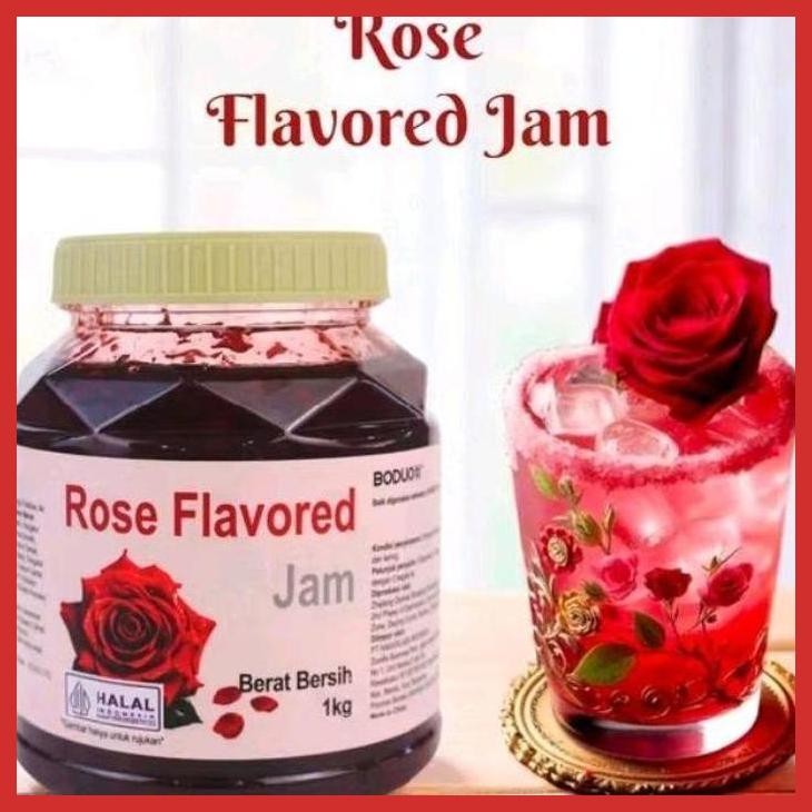 

READY BODUO PREMIUM ROSE FLAVORED JAM - MAWAR SELAI 1KG [BUMBU OLAHAN MAKANAN]