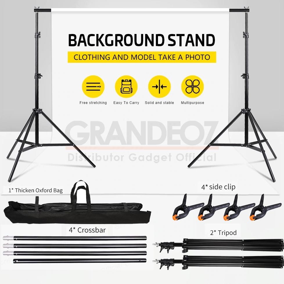 [Original] Taffstudio Backdrop Stand Background Bracket 3M Foto Studio Besi Tiang Penyangga Dekorasi