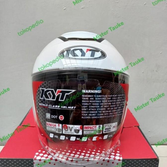 HELM KYT Kyoto Putih Solid/White Original
