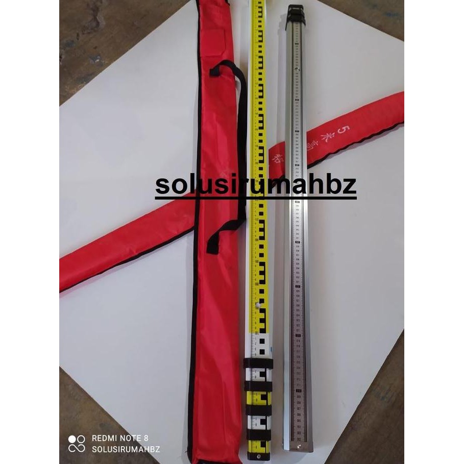RAMBU UKUR 5M BAK UKUR MISTAR 5 METER LEVELLING STAVE METERAN SURVEY ORIGINAL DAN TERPERCAYA