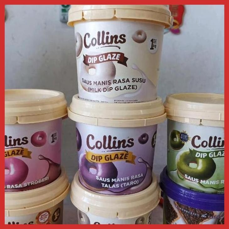 

READY [ 1 KG ] COLLINS DIP GLAZE 1 KG TOPING ALL VARIAN [BUMBU OLAHAN MAKANAN]