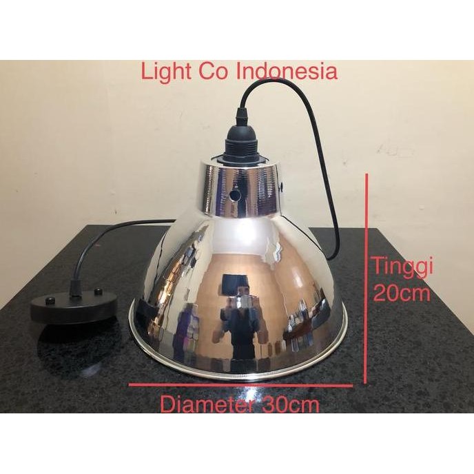 Lampu gantung kap industri aluminium / lampu gantung minimalis
