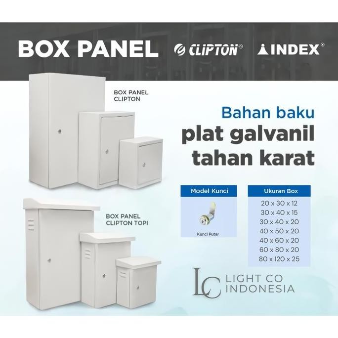 Clipton Box Panel Listrik 20x30 30x40 40x50 60x80 80x120 Topi Tanpa Topi Bahan Galvanil Tahan Karat
