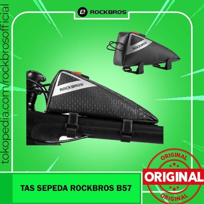 Tas Sepeda Frame Depan Rockbros B57 Bicycle Bag Roadbike Lipat