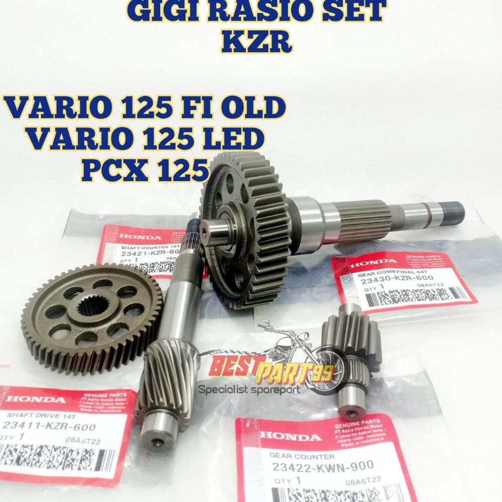 Gi Rasio Set KZR honda Vario 125 Fi Old Vario 125 LED PCX 125 Kualitas orinal ori asli Gardan gir ge