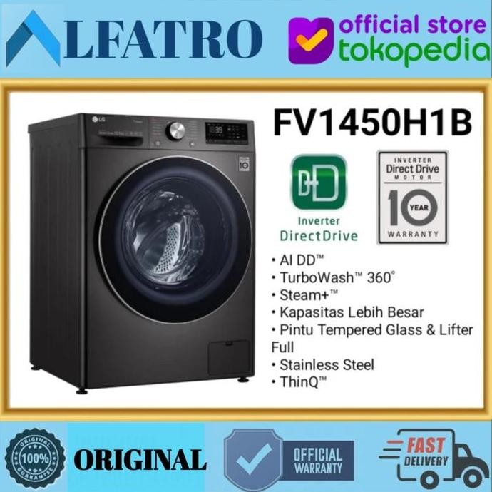 NEW LG MESIN CUCI FRONT LOADING FV1450H1B