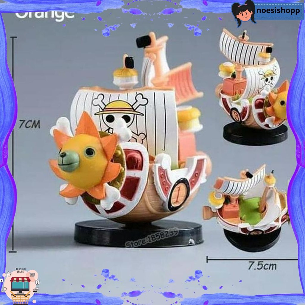 Top Seller Miniatur Figure Kapal One Piece Luffy Topi Jerami Sunny go