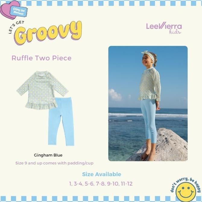 TERBARU - Let's Get Groovy Girls Ruffles Two Piece, Baju Renang Anak
