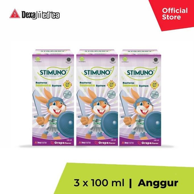 Stimuno Sirup Vitamin Anak Rasa Anggur 100 ml - Triple Pack