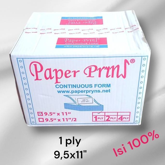 

NEW kertas continuous form 1 ply 9,5x11" isi full 2000 set