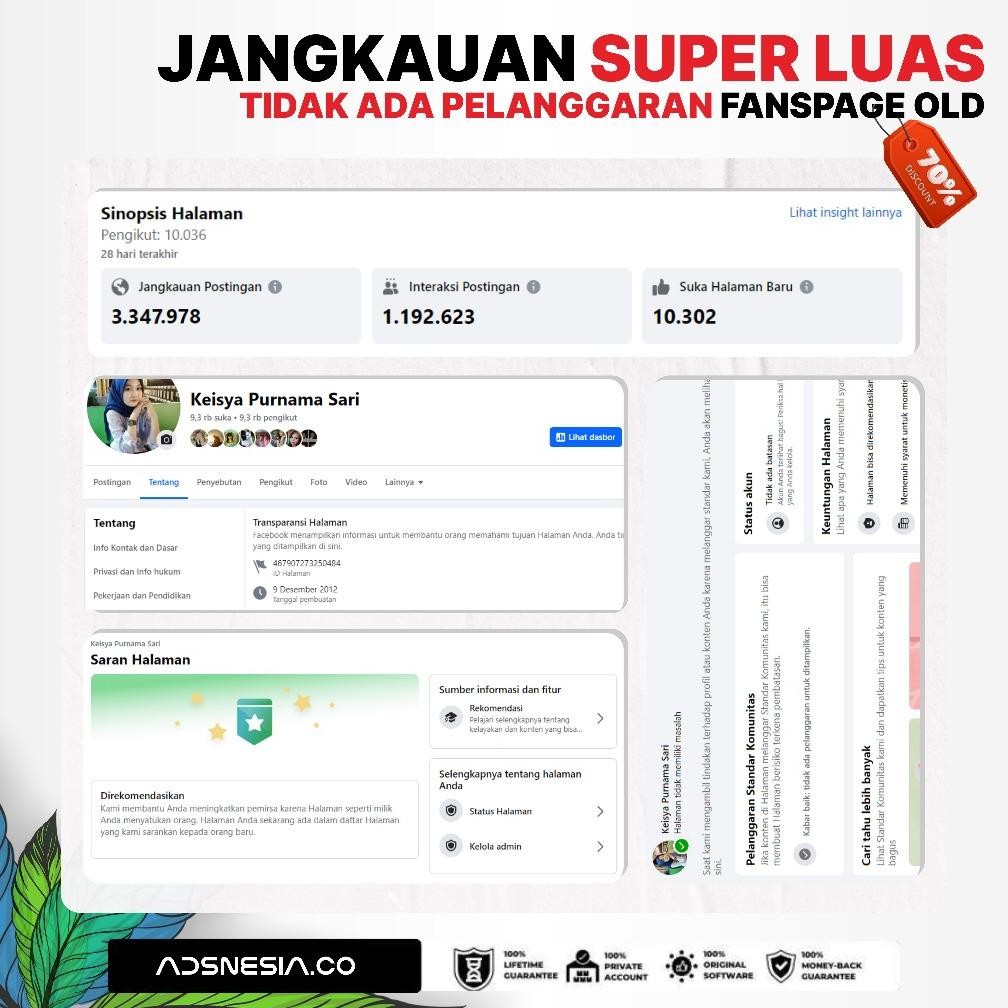 Fanspage Gaming Facebook 10K Followers Indonesia Aktif Real Human Fanspage Tahun Old 2021-2010 Siap 