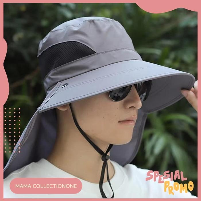 TOPI RIMBA MATAHARI OUTDOOR HIKING PANTAI GUNUNG BERKEBUN KEBUN MANCING GOLF BUCKET VISOR ANTI UV UP