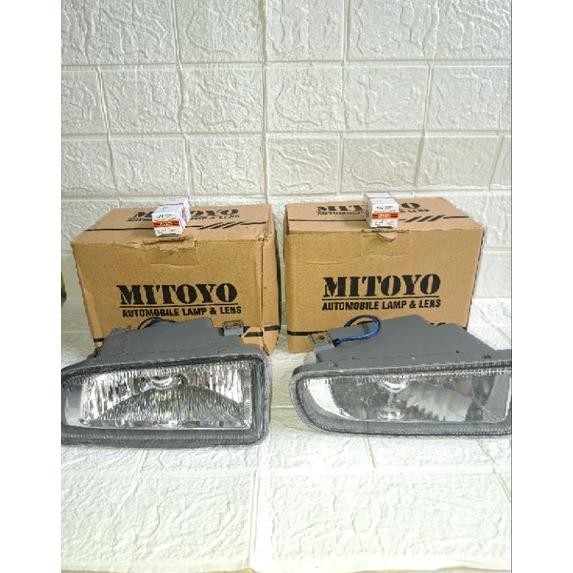 Foglamp Kijang lgx lsx Efi kapsul 2000 2001 2002 + BOLAM lampu kabut bemper kanan kiri bohlam mobil
