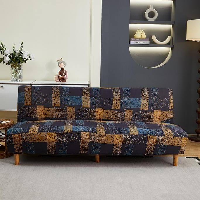 Elastic Vintage Sofa Bed Cover / Penutup Sarung Sofa Bed Elastis Shabby Floral Scandinavian kain LA