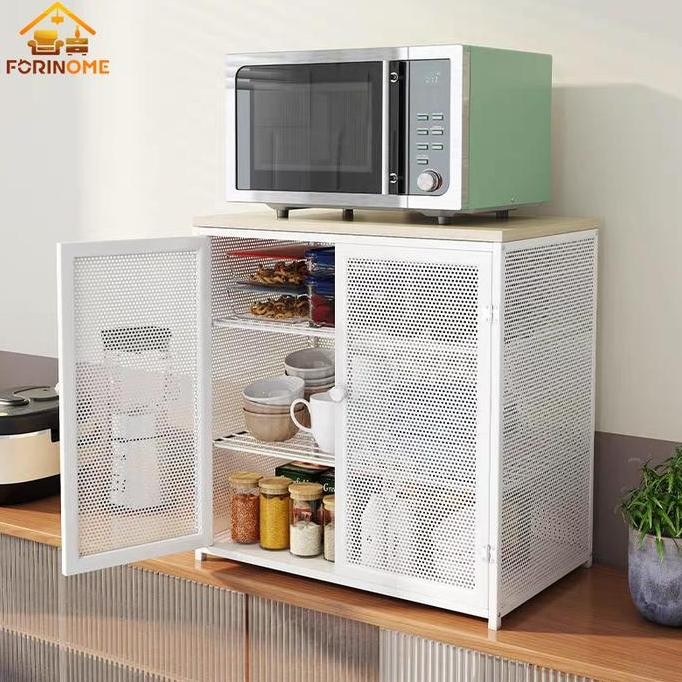 Tudung Saji 2 Pintu Lemari Makanan Piring Minimalis Rak Dapur Stainless Rak Penyimpanan Serbaguna Ra