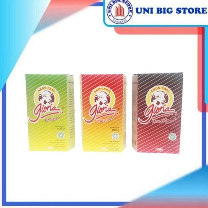 

(Good) Abon Sapi Gloria Box Kotak 100g Original / Bawang / Pedas