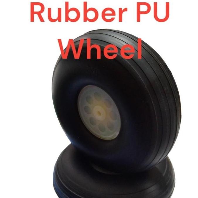 (Good) Rc Plane Roda Pesawat karet Rubber wheel 5inch 127mm