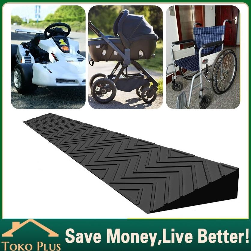 Papan Tanjakan Karet Sepeda Motor / Pijakan Motor Wheelchair Rubber Ramp Ramp Dari Curb Ramp / Tanja