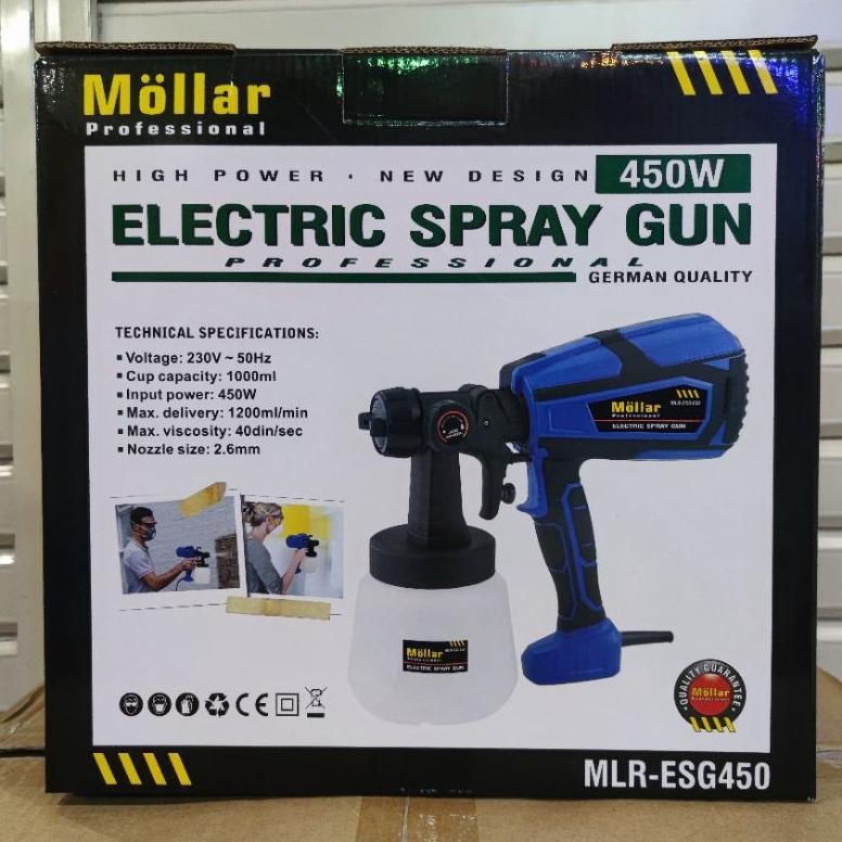 Electric Spray Gun Mollar ESG450 Spray Painter 450 Watt Bisa Minyak