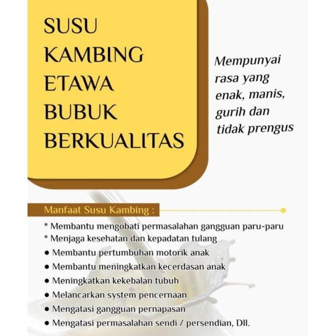 (Good) Susu kambing etawa bubuk 1 kg grade platinum susu kambing bubuk 1kg setara gomars