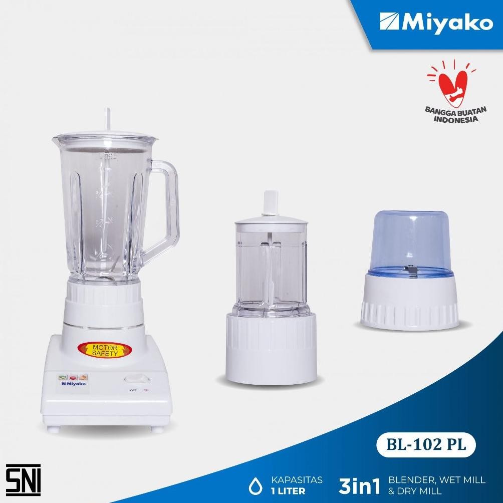 Miyako Blender BL-102 PL Plastik Penggiling Blender Bagus dan Murah